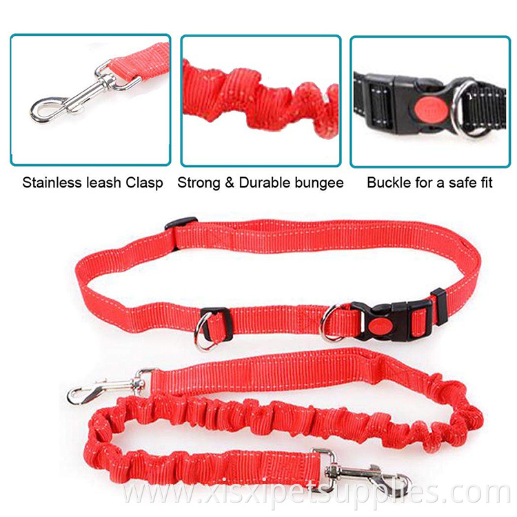 Dog Running Leash Hand Free Walking Pet Heavy Duty Run Leahes Bungee